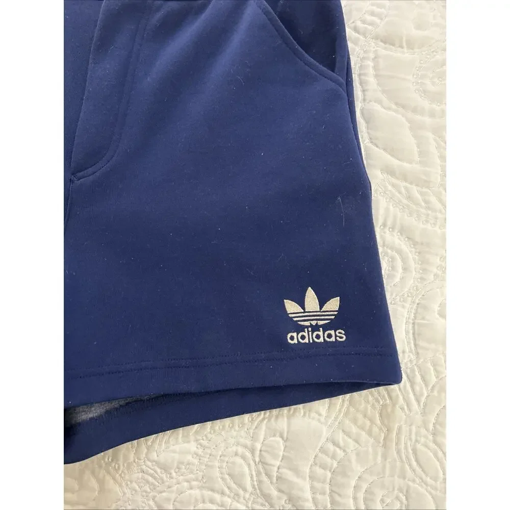 90's Adidas Trefoil Track Shorts Men’s S Navy Vintage Retro Running Streetwear